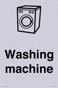 Dementia washing machine sign